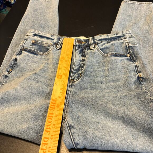 Soft Surroundings Women’s Jeans Sz 8 Stretch High Rise Slim Skinny Leg Acid Wash - Picture 5 of 7